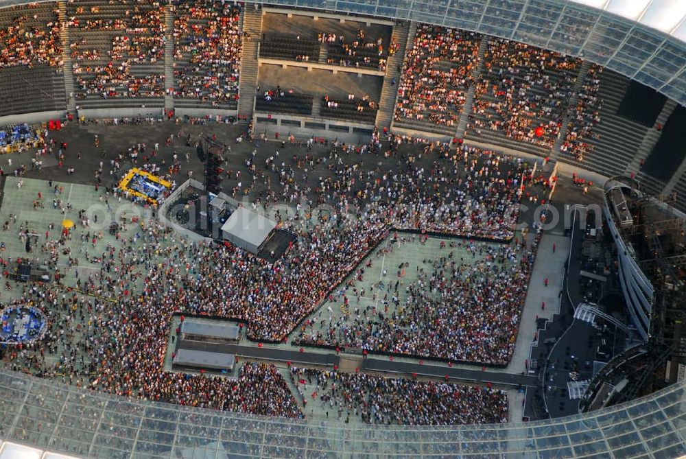 Aerial image Berlin - Charlottenburg - 20:15 MEZ Rolling Stones Konzert im Berliner Olympiastadion