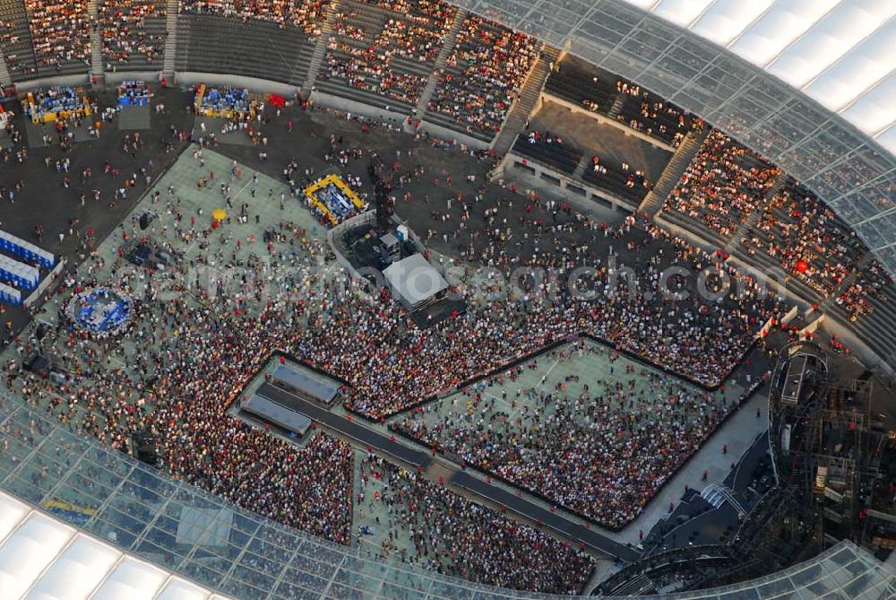 Berlin - Charlottenburg from above - 20:15 MEZ Rolling Stones Konzert im Berliner Olympiastadion