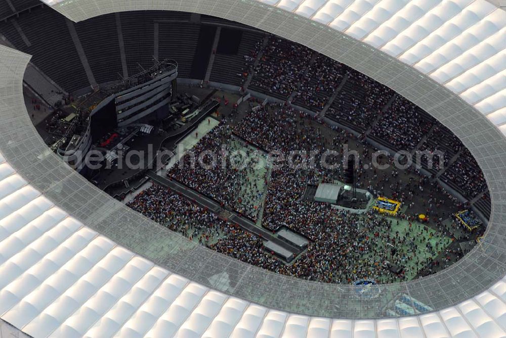 Aerial image Berlin - Charlottenburg - 20:15 MEZ Rolling Stones Konzert im Berliner Olympiastadion