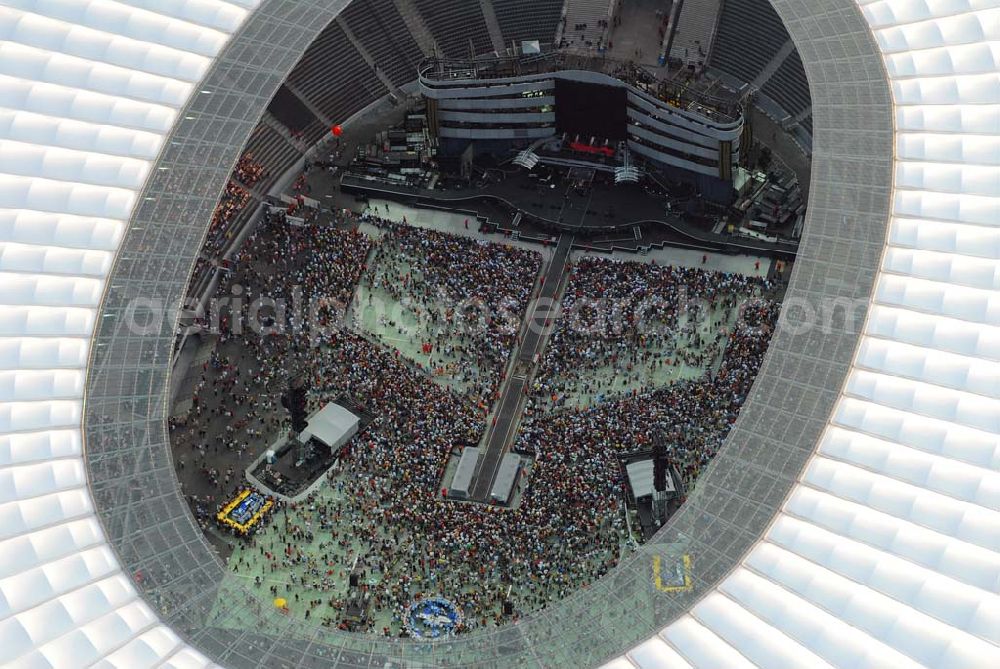 Aerial image Berlin - Charlottenburg - 20:15 MEZ Rolling Stones Konzert im Berliner Olympiastadion