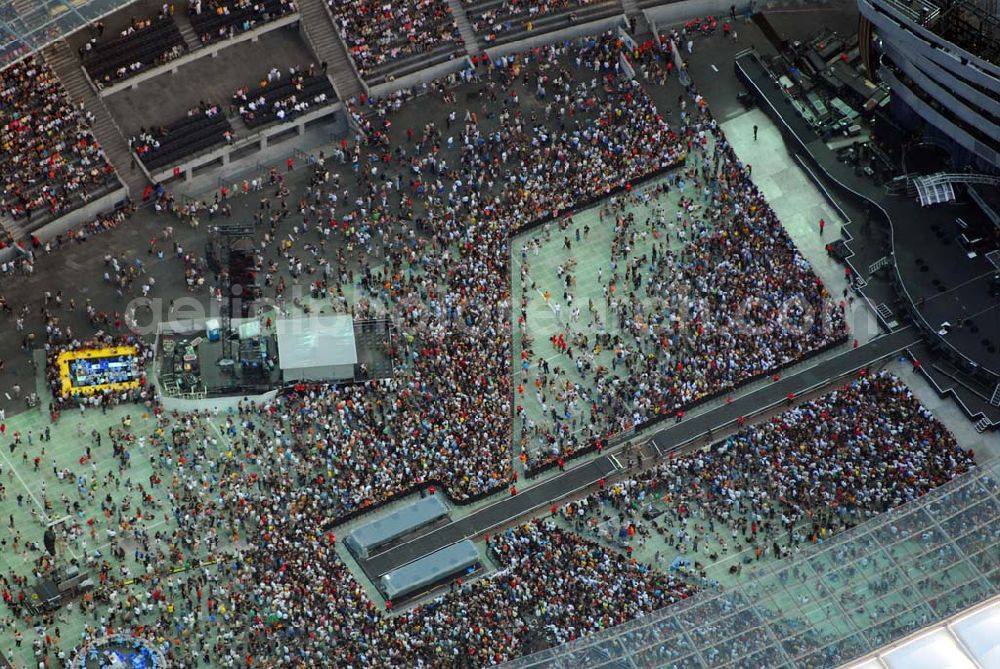 Aerial image Berlin - Charlottenburg - 20:15 MEZ Rolling Stones Konzert im Berliner Olympiastadion