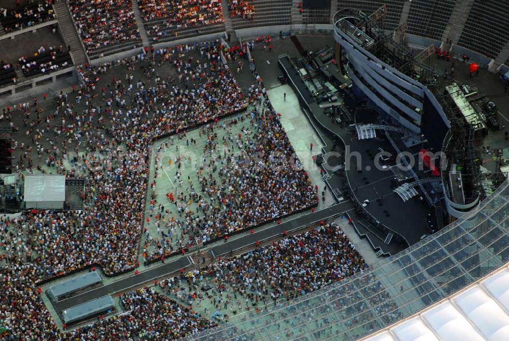 Aerial photograph Berlin - Charlottenburg - 20:15 MEZ Rolling Stones Konzert im Berliner Olympiastadion