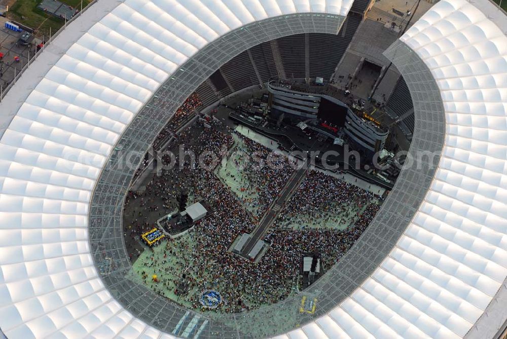 Berlin - Charlottenburg from above - 20:15 MEZ Rolling Stones Konzert im Berliner Olympiastadion