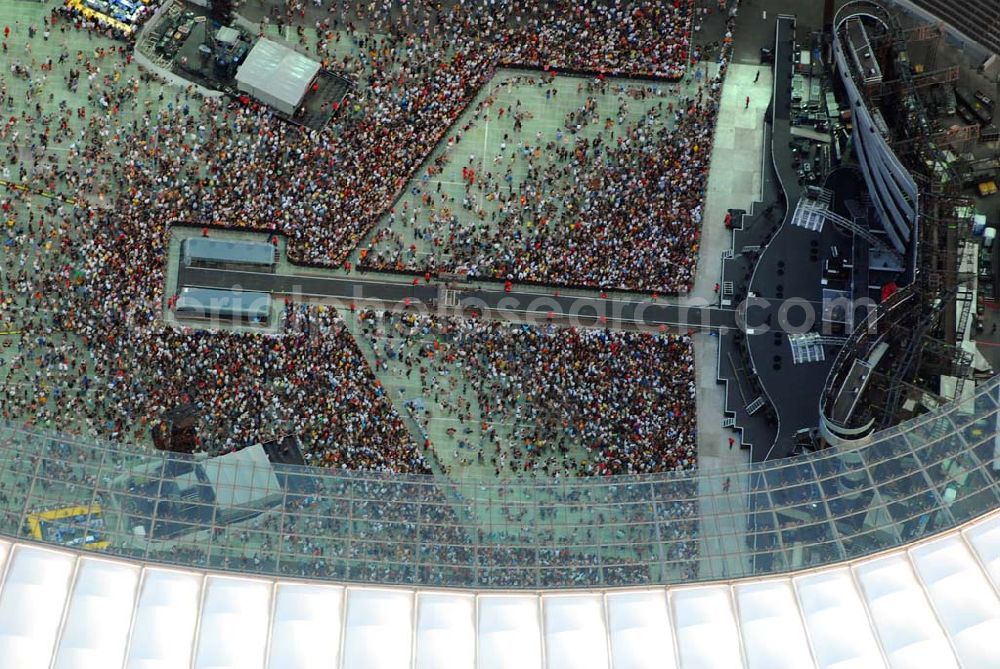 Berlin - Charlottenburg from above - 20:15 MEZ Rolling Stones Konzert im Berliner Olympiastadion