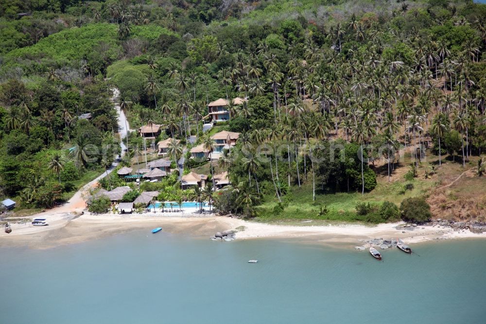 Aerial image Koh Keaw - Beach of the island Maprao east of the city Koh Keaw on the island of Phuket in Thailand