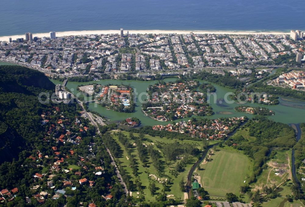 Rio de Janeiro from the bird's eye view: Beach and coastal area on the outskirts of Itanhanga in Rio de Janeiro in Brazil