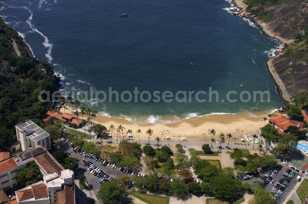 Rio de Janeiro from above - Beach and coastal area on the outskirts of Leblon in Rio de Janeiro in Brazil