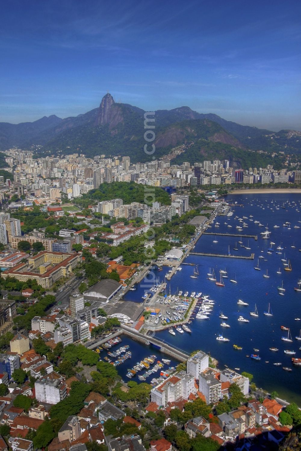 Rio de Janeiro from above - Beach and coastal area on the outskirts of Leblon in Rio de Janeiro in Brazil