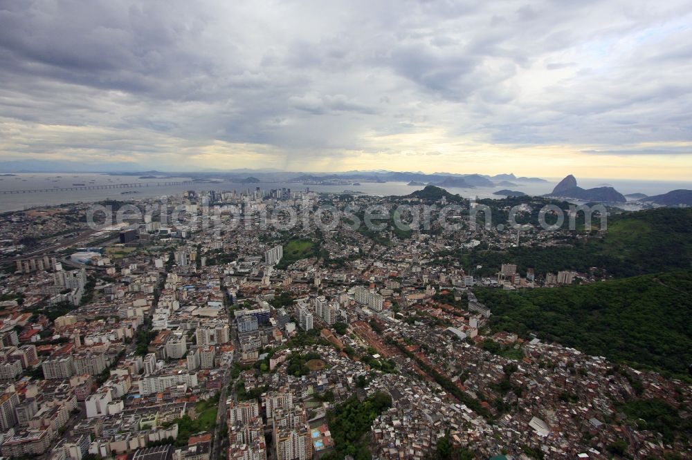 Aerial photograph Rio de Janeiro - Beach and coastal area on the outskirts of Leblon in Rio de Janeiro in Brazil