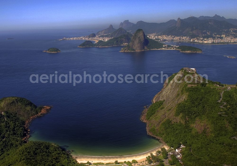 Rio de Janeiro from above - Beach and coastal area on the outskirts of Leblon in Rio de Janeiro in Brazil