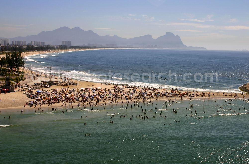 Aerial image Rio de Janeiro - Beach and coastal area on the outskirts of Praia do Pontal in Rio de Janeiro in Brazil