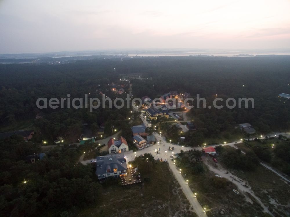 Aerial photograph Trassenheide - Beach and coastal area Trassenheide in Mecklenburg-Vorpommern in the evening in the fall