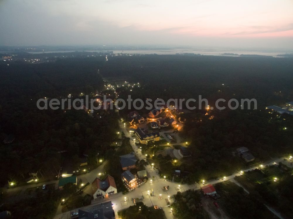 Aerial photograph Trassenheide - Beach and coastal area Trassenheide in Mecklenburg-Vorpommern in the evening in the fall