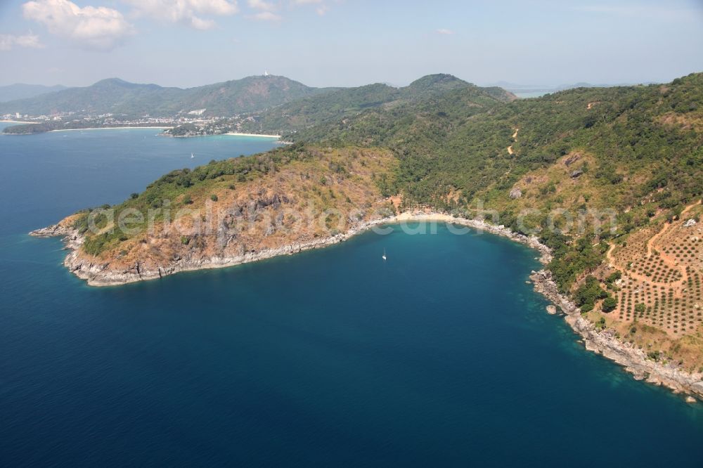 Aerial image Karon - Beach of Karon Nui in the southwest of the island of Phuket in Thailand