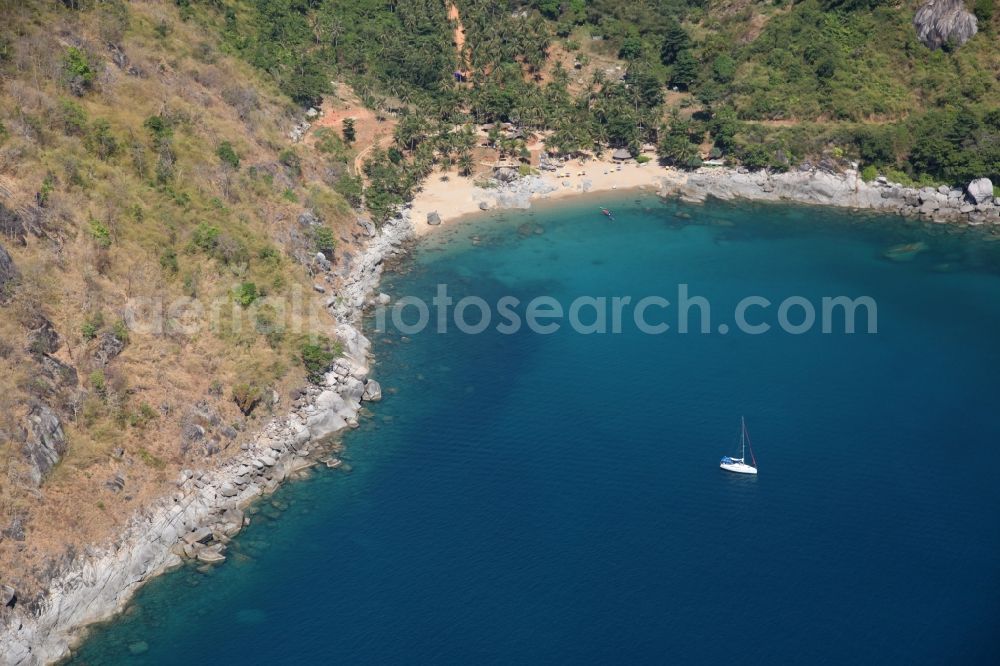 Aerial photograph Karon - Beach of Karon Nui in the southwest of the island of Phuket in Thailand