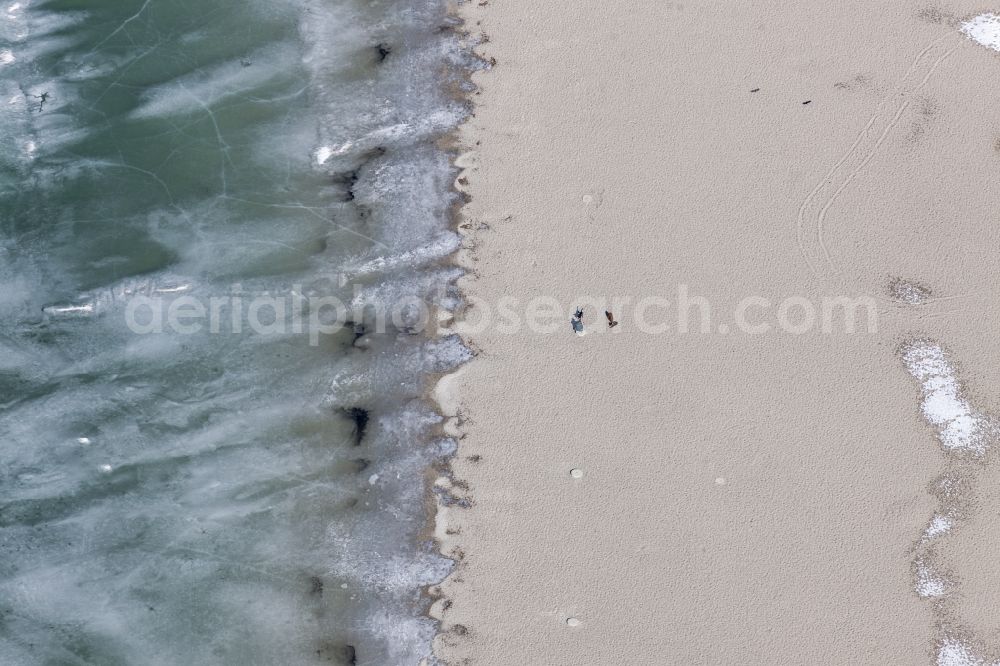 Aerial image München - View of the beach at the lake Riemer See in Munich in the state Bavaria