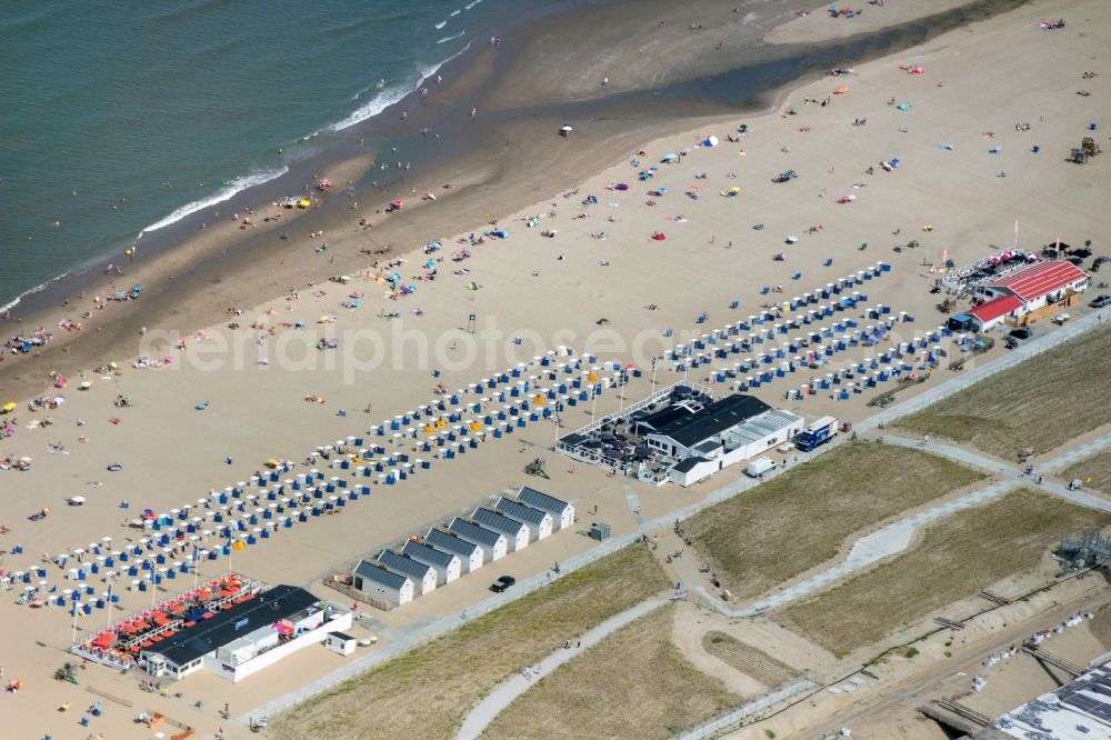 Aerial photograph Katwijk - Beach of the seaside resort of Katwijk in the Netherlands