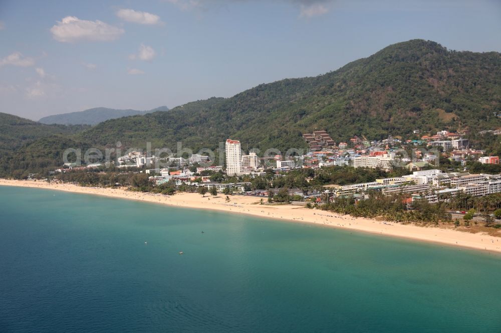 Aerial image Karon - Beach and Karon town on the island of Phuket in Thailand