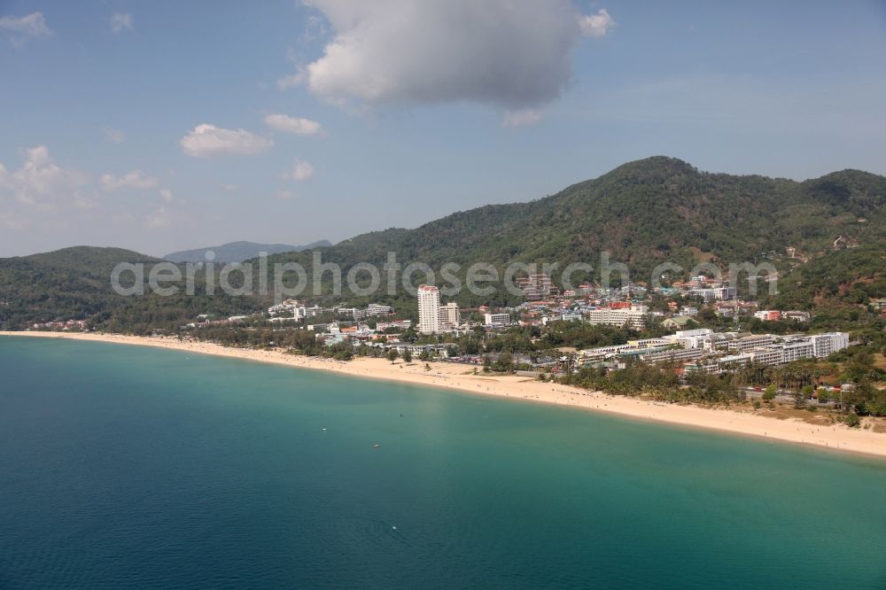 Aerial photograph Karon - Beach and Karon town on the island of Phuket in Thailand