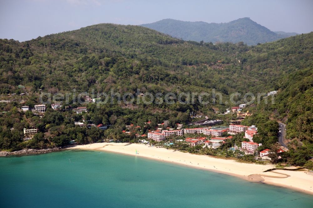 Karon from the bird's eye view: Beach and Karon town on the island of Phuket in Thailand