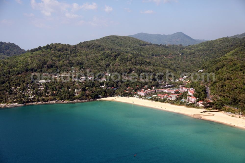 Aerial image Karon - Beach and Karon town on the island of Phuket in Thailand