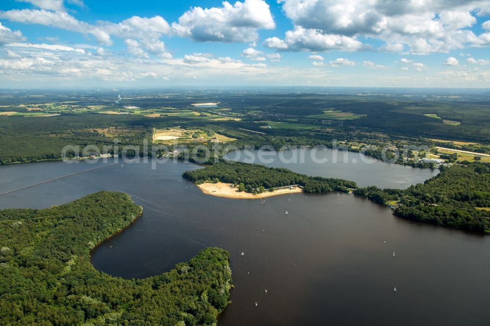 Haltern am See from above - Area of the resort Haltern am Haltern reservoir in Haltern am See in the state of North Rhine-Westphalia