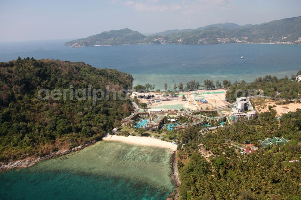 Patong from above - Beach section with the Merlin Beach Hotel near Patong on Phuket Island in Thailand