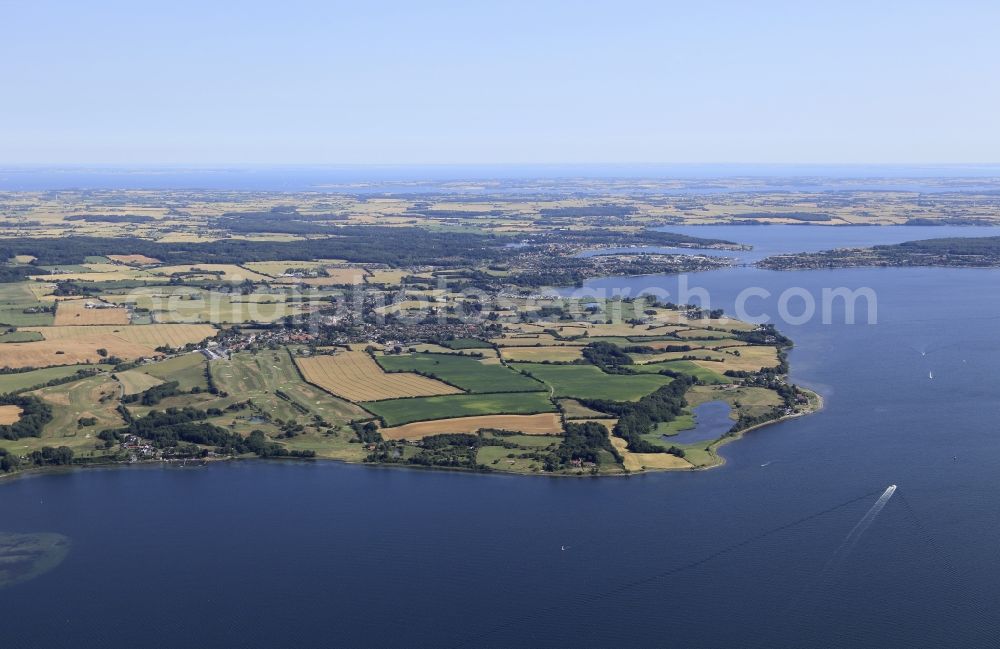 Aerial image Gråsten - Stran deroed, southwest Graasten in Denmark