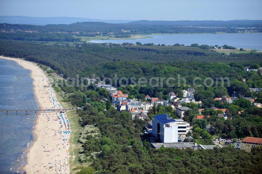 Aerial image Zinnowitz - Strandhotel Baltic Hotel in Zinnowitz auf der Insel Usedom in Mecklenburg-Vorpommern. Beachhotel Baltic Hotel in Zinnowitz at the island Usedom in Mecklenburg-Western Pomerania.