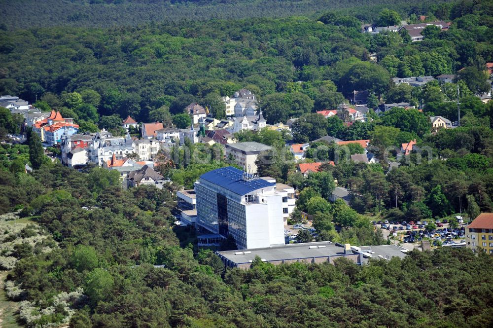 Aerial photograph Zinnowitz - Strandhotel Baltic Hotel in Zinnowitz auf der Insel Usedom in Mecklenburg-Vorpommern. Beachhotel Baltic Hotel in Zinnowitz at the island Usedom in Mecklenburg-Western Pomerania.