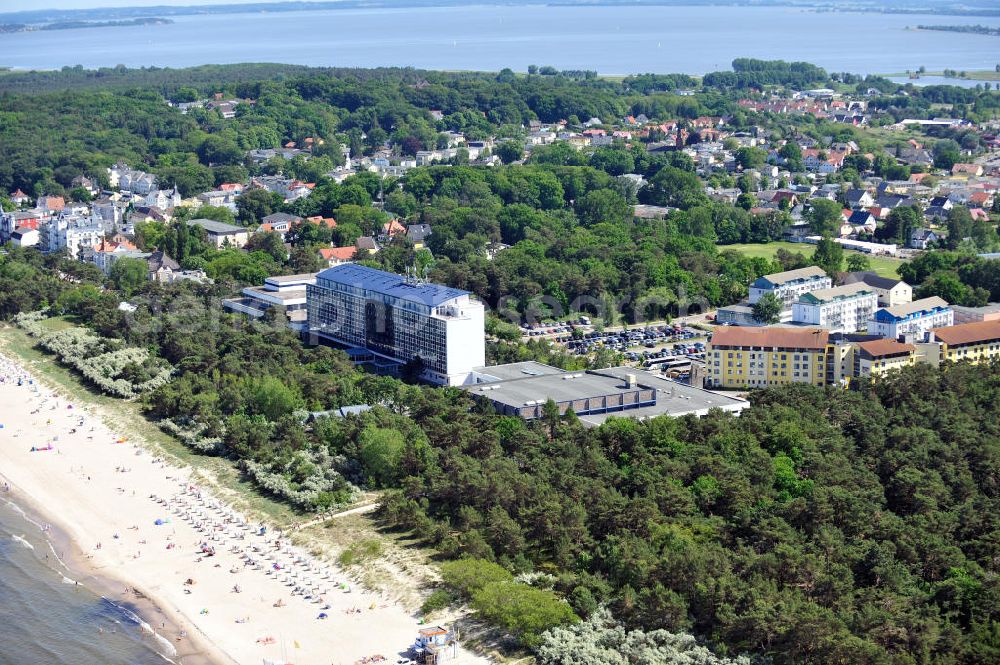 Aerial image Zinnowitz - Strandhotel Baltic Hotel in Zinnowitz auf der Insel Usedom in Mecklenburg-Vorpommern. Beachhotel Baltic Hotel in Zinnowitz at the island Usedom in Mecklenburg-Western Pomerania.