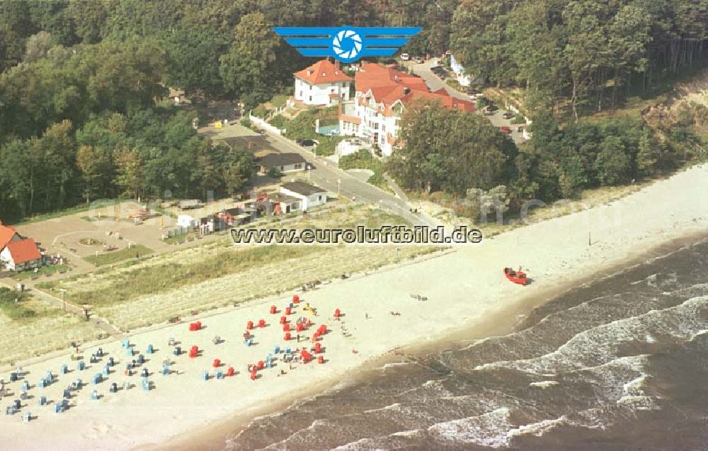 Korswandt/ Usedom - Mecklenburg-Vorpommern from the bird's eye view: Strandhotel in Korswandt.