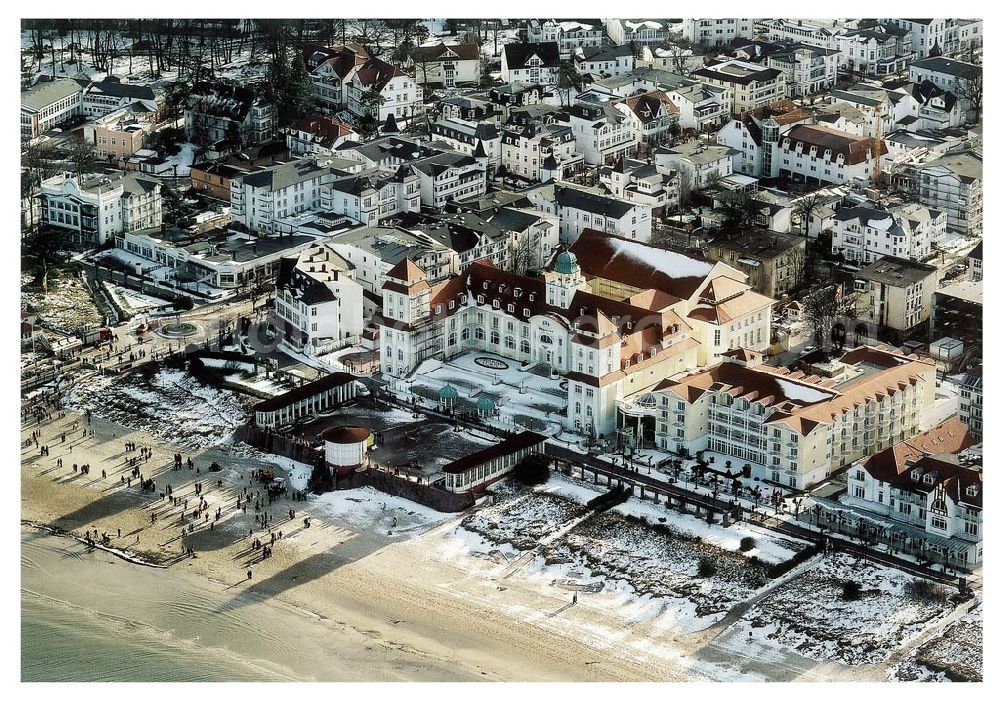 Binz / Rügen - MV from above - Strandpromenade Binz mit dem TRAVEL CHARME HOTEL / ehem. Kurhaus auf Rügen.