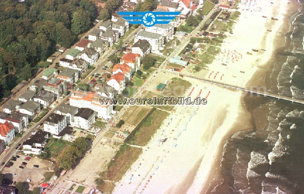 Aerial image Koserow / Usedom - Mecklenburg-Vorpommern - Strandpromenade in Koserow.