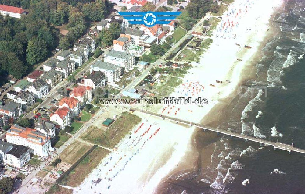 Aerial photograph Koserow / Usedom - Mecklenburg-Vorpommern - Strandpromenade in Koserow.