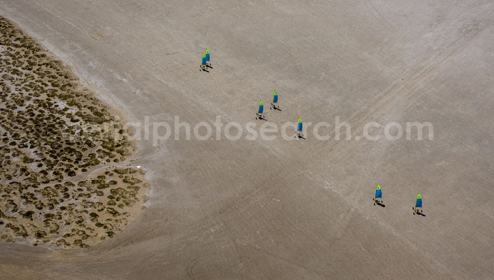 Leucate from above - View of land sailors in Leucate in France
