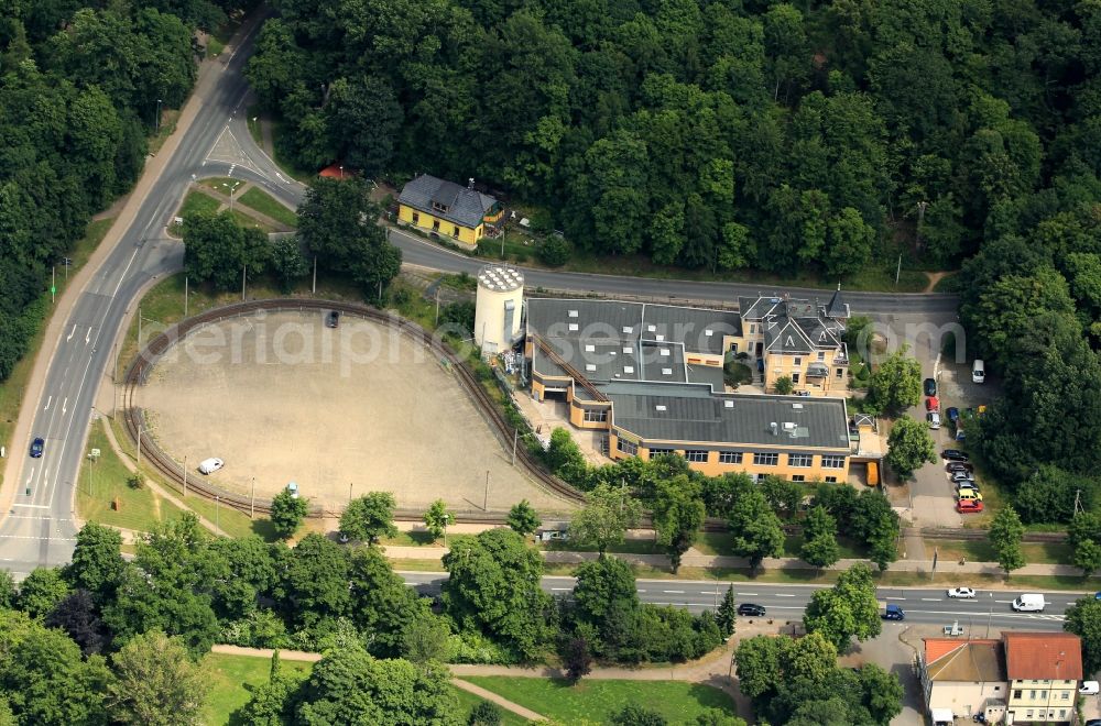 Aerial image Nordhausen - On Beethoven ring is with the turn loop of urban tram the north western terminus of the tram network of Nordhausen in Thuringia. The local transport service operated by Stadtwerke Nordhausen