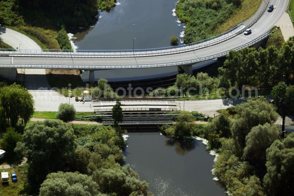 Aerial photograph Hamburg - Road bridge and railway bridge over the Old Southern Elbe in Hamburg