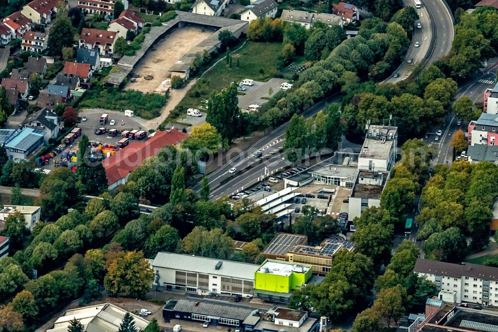 Baden-Baden from the bird's eye view: Street - road guidance of B500 Baden-Baden West in Baden-Baden in the state Baden-Wurttemberg, Germany