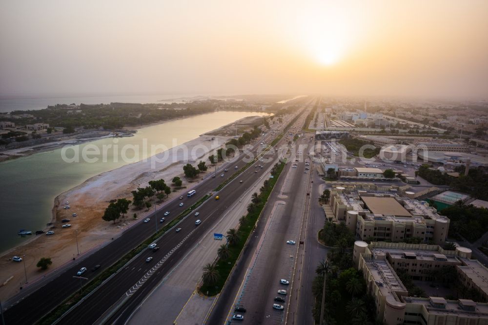 Abu Dhabi from above - Street - road guidance Al KHALEEJ AL ARABI ST. in Abu Dhabi in United Arab Emirates