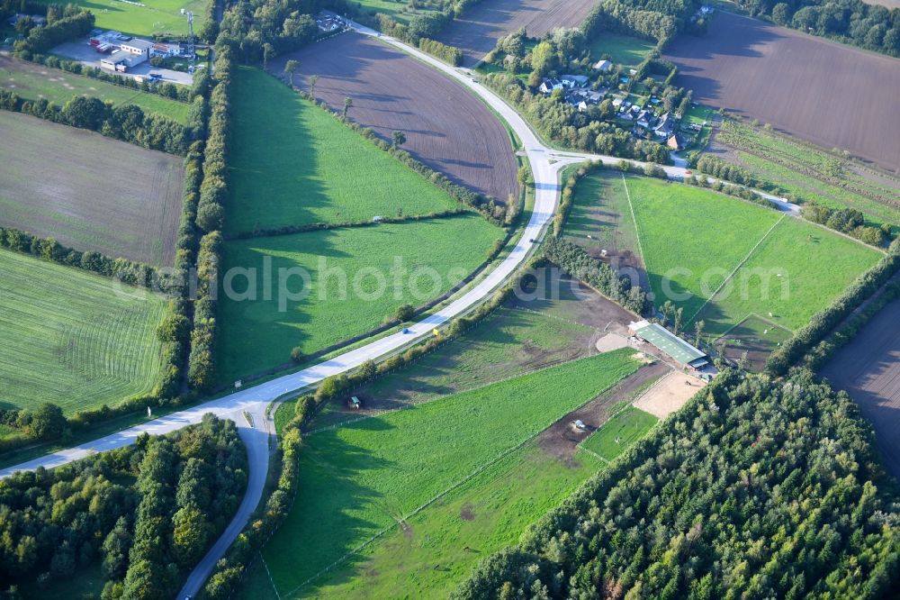 Aerial image Neumünster - Street - road guidance of Landstrasse L322 in Neumuenster in the state Schleswig-Holstein, Germany