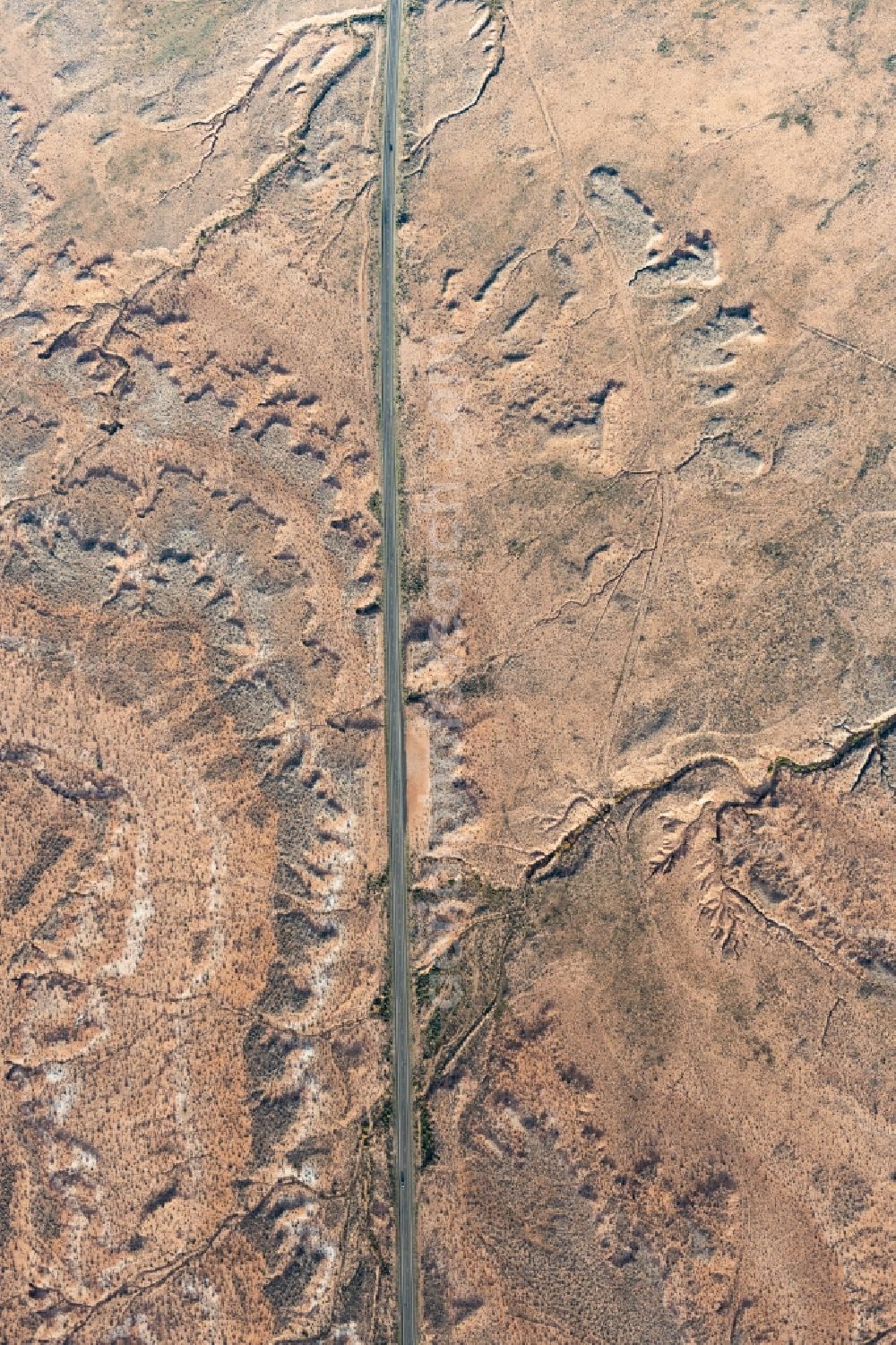 Aerial photograph Fredonia - Street - road guidance State Route 389 in Fredonia in Arizona, United States of America