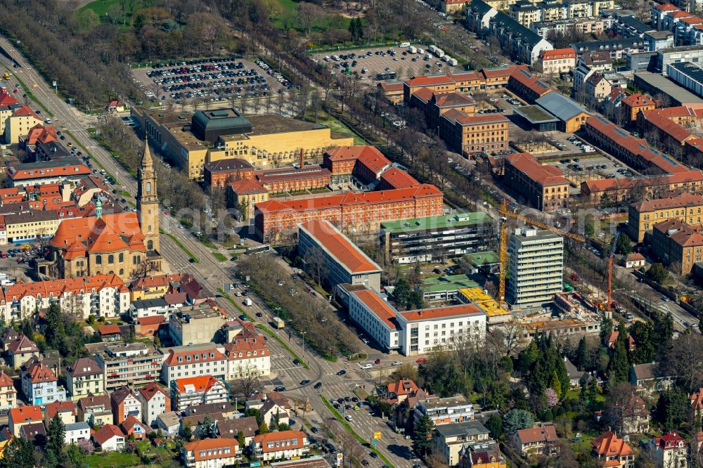 Aerial image Ludwigsburg - Street - road guidance of Stuttgarter Strasse in Ludwigsburg in the state Baden-Wuerttemberg, Germany