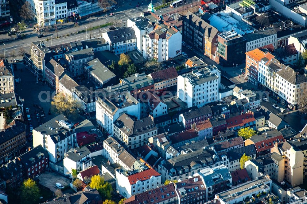 Aerial photograph Hamburg - Street layout of the entertainment mile on Herbertstrasse in the residential and commercial district in the Sankt Pauli district in Hamburg, Germany