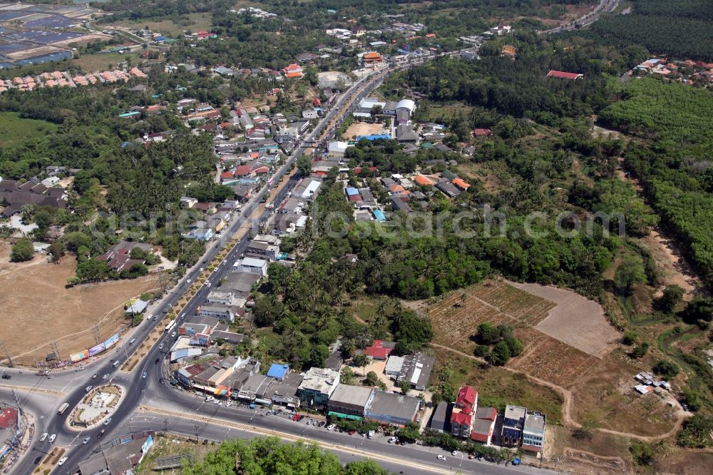 Aerial photograph Si Sunthon - Intersection at Thani Village in Si Sunthon on the island of Phuket in Thailand