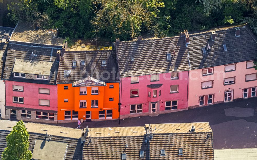 Aerial image Hagen - Street and prostitution center for commercial sex service in Dueppenbecker Strasse in Hagen in the state North Rhine-Westphalia, Germany