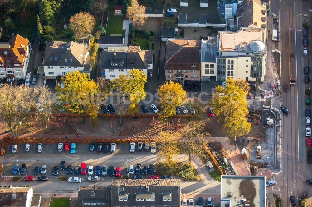 Aerial image Dinslaken - Street view and surrounding area of Am Rutenwall in Dinslaken in the state North Rhine-Westphalia