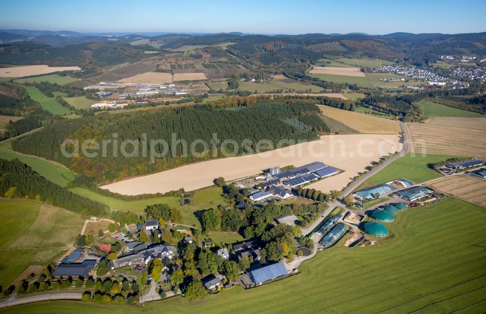 Ebbinghof from the bird's eye view: Range of Go Cart- racetrack in the Familotel Ebbinghof in Schmallenberg in the state North Rhine-Westphalia