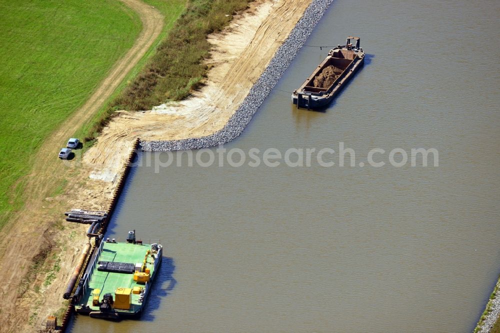 Aerial image Seedorf - River construction site at the Elbe-Havel-Canal in the state Saxony-Anhalt