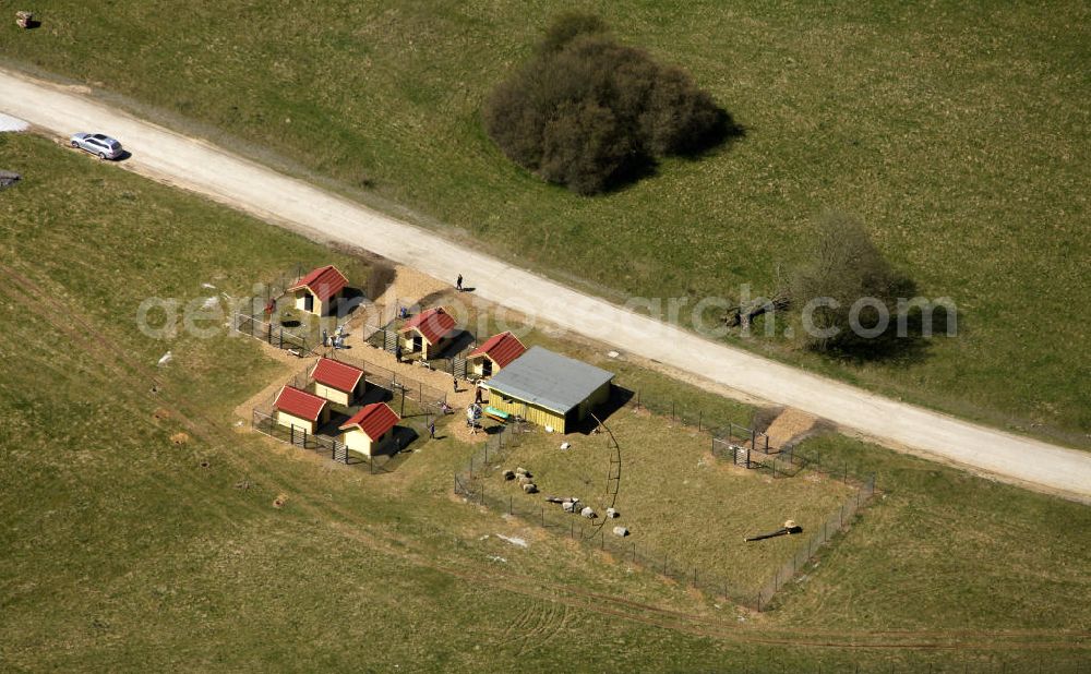 Hemer from above - Streichelzoo am Tag der Eröffnung der Landesgartenschau Hemer 2010 im Sauerland, Nordrhein-Westfalen. Petting zoo on the opening day of the horticultural show Hemer 2010 in North Rhine-Westphalia.